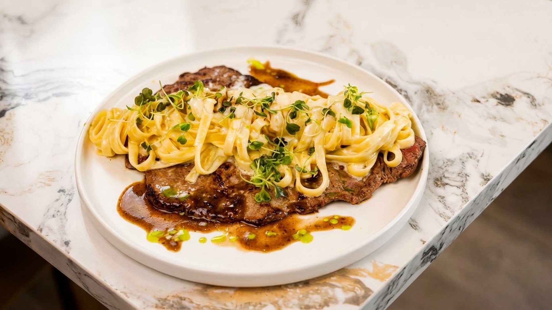 Grilled meats, coxinha, and pasta classics